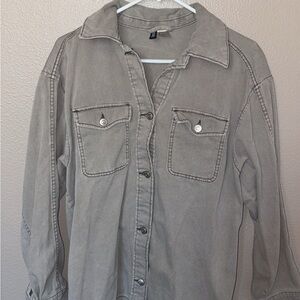 H&M Light Gray Shirt Jacket